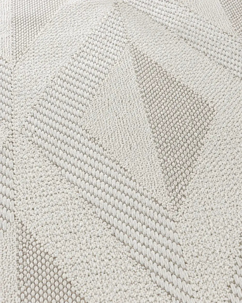 Bohem ve Minimalist Yatak Odası Halısı - Krem Leke Tutmaz Dekoratif Dokulu Halı image 3
