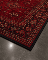 Klasik Saray Tarzı Salon Halısı - Koyu Kırmızı Bordo Vintage Desenli image 3