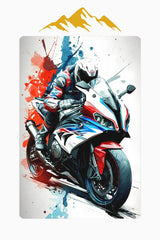 Yarış Motoru Desenli Genç Odası Kaymaz Taban Dijital Baskı Halı H01226A