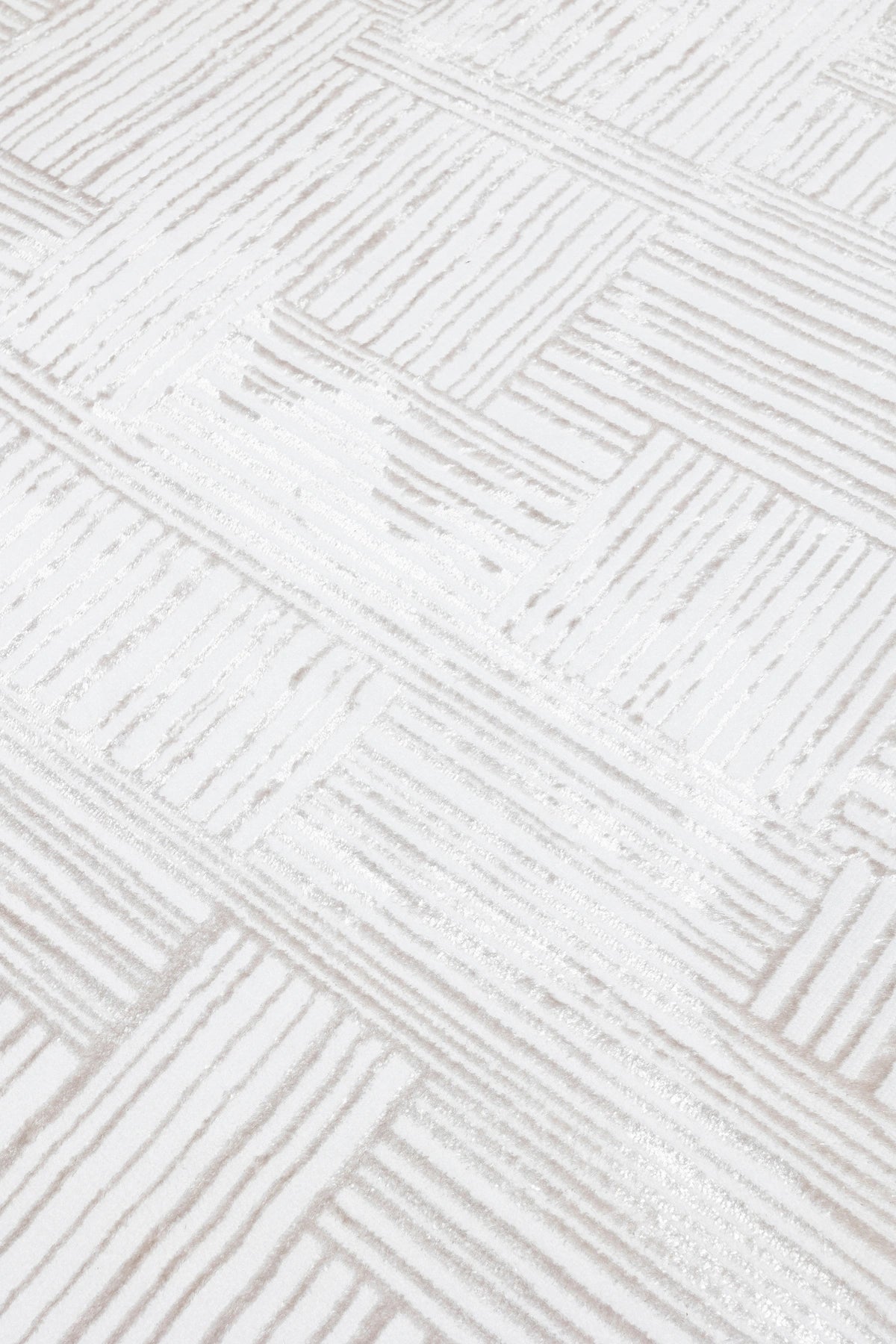 Verona Line Bambu Halı | İpeksi Dokulu Krem Bej Geometrik Modern Halı