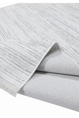Yağız Halı Verona Soft Bambu Halı | Gri Beyaz Sade Desenli Modern Premium Salon Halısı