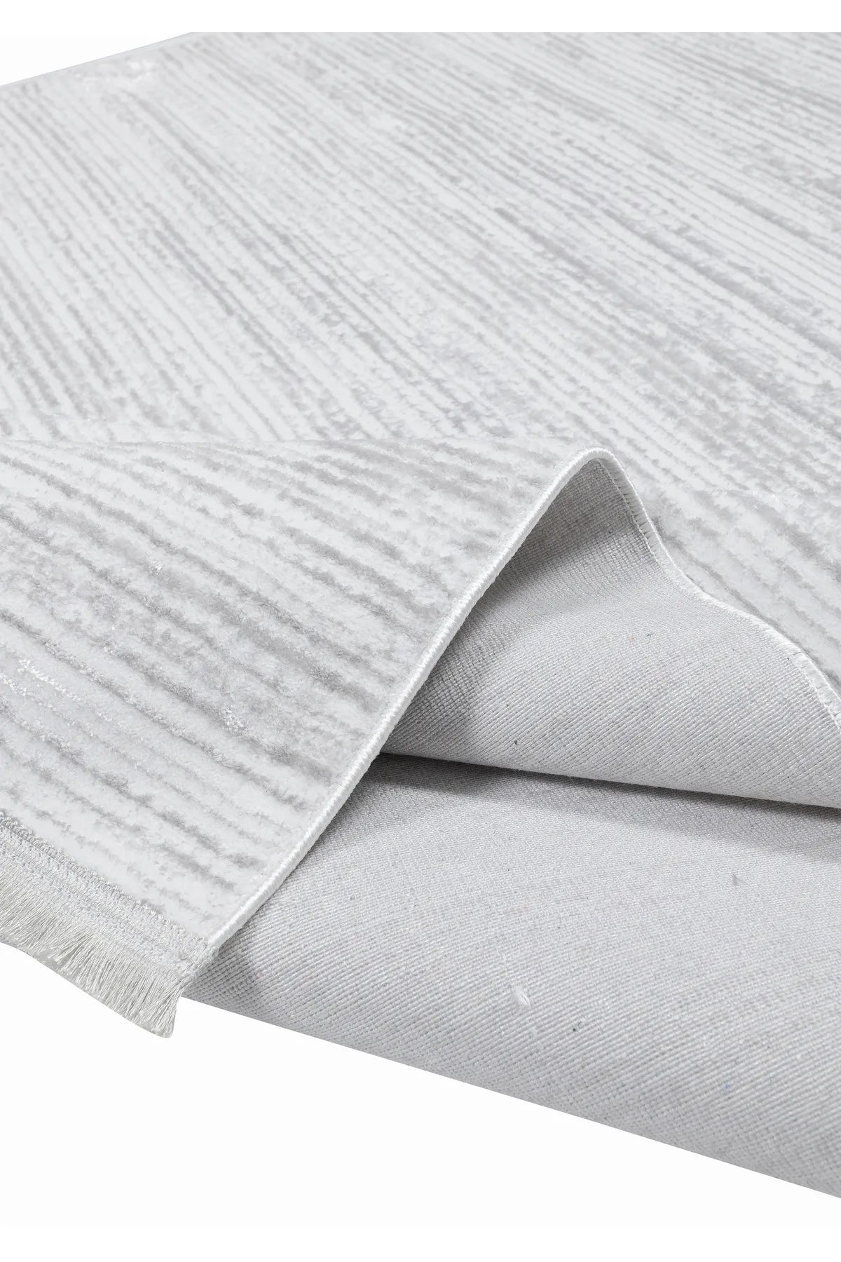 Yağız Halı Verona Soft Bambu Halı | Gri Beyaz Sade Desenli Modern Premium Salon Halısı