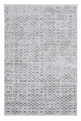 Yağız Halı Verona Geometrik Bambu Halı | Gri Beyaz Modern Desenli Premium Salon Halısı