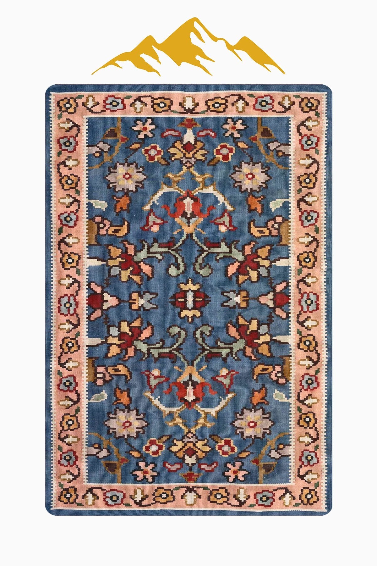 Kaymaz Taban Yıkanabilir Halı – Model 009 Çok renkli Eskitme