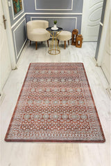 Kaymaz Taban Yıkanabilir Halı – Model 005 Kahve Eskitme