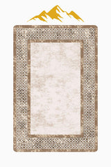 Kaymaz Taban Yıkanabilir Halı – Model 001 Kahve Krem