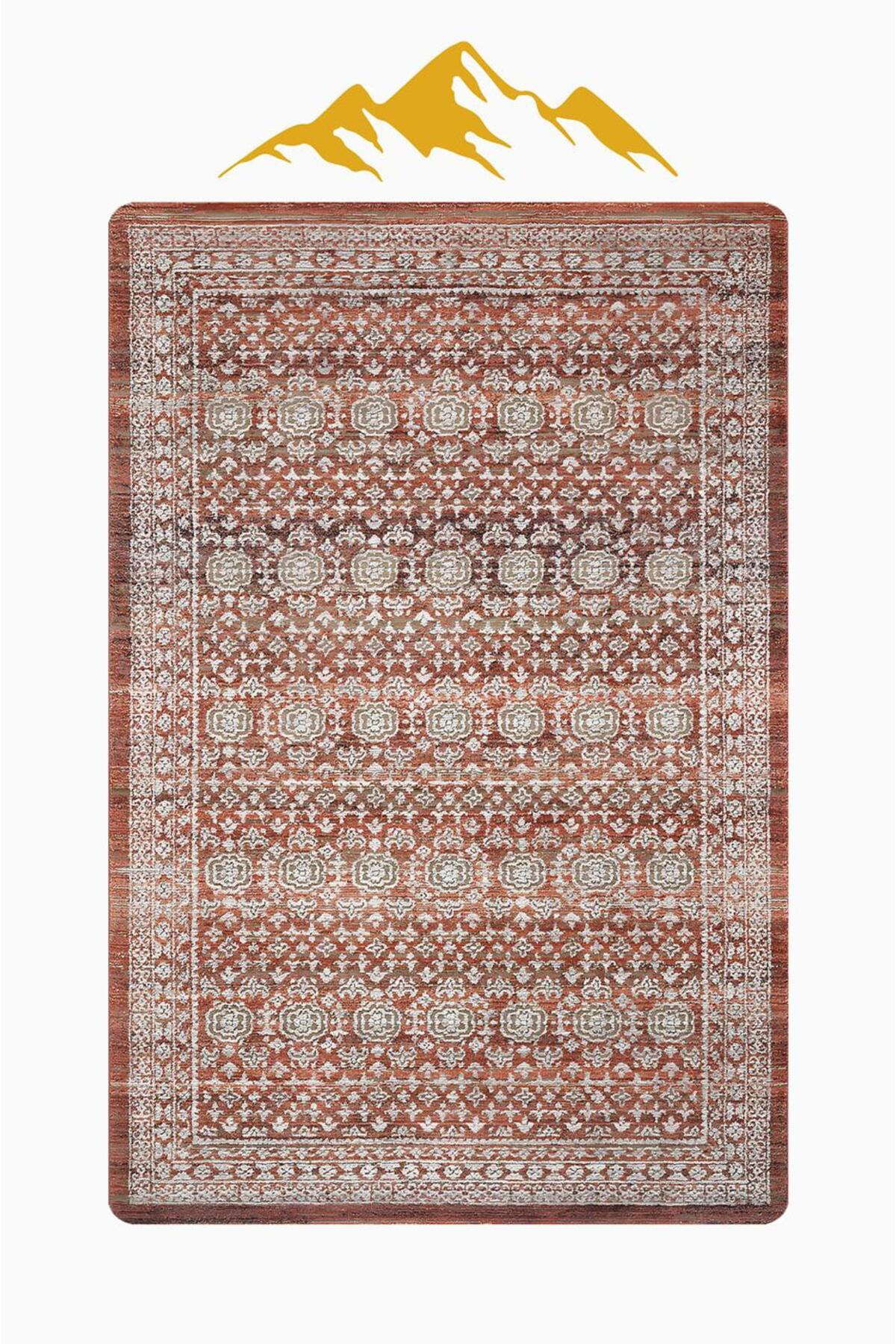 Kaymaz Taban Yıkanabilir Halı – Model 005 Kahve Eskitme