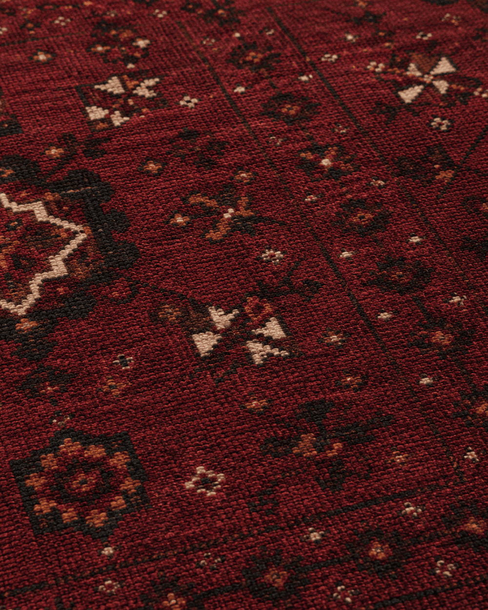 Klasik Saray Tarzı Salon Halısı - Koyu Kırmızı Bordo Vintage Desenli image 4