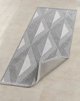 Geometrik Baklava Desenli Modern Koridor Yolluğu - Gri Beyaz İskandinav Tarzı image 1