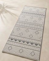 Geometrik Kilme Desenli Modern Koridor Yolluğu - Gri Krem İskandinav Tarzı image 4