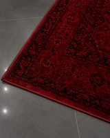 Klasik Saray Tarzı Salon Halısı - Koyu Kırmızı Bordo Vintage Desenli image 4