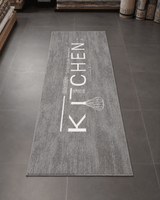 Kırçıllı Gri Mutfak Yolluğu - Kitchen Temalı Kaymaz Taban Halı image 4