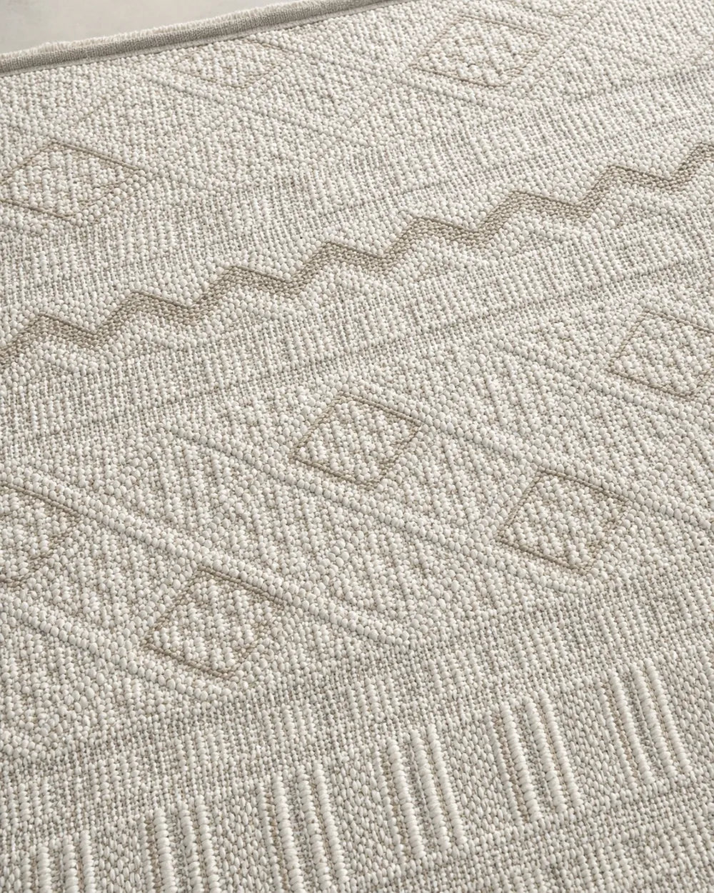 Geometrik Kilim Desenli Modern Koridor Yolluğu - Krem Vizon İskandinav Tarzı image 3