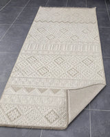 Geometrik Kilim Desenli Modern Koridor Yolluğu - Krem Vizon İskandinav Tarzı image 1
