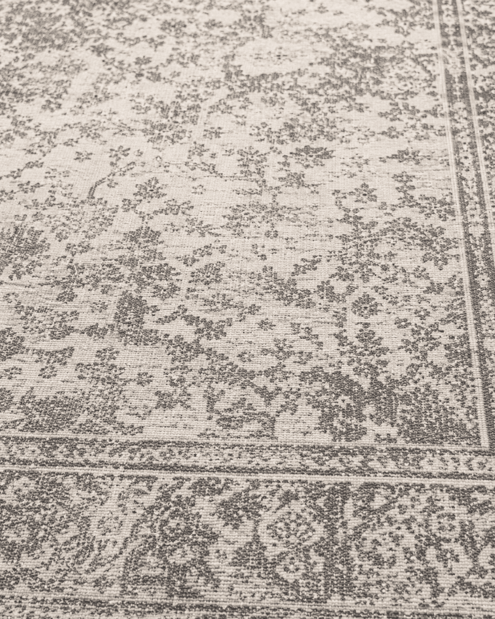 Mermer Dokulu Oturma Odası Halısı - Koyu Gri Çerçeveli Lüks Halı image 4