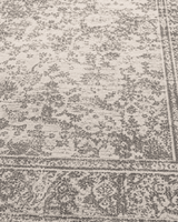 Mermer Dokulu Oturma Odası Halısı - Koyu Gri Çerçeveli Lüks Halı image 4