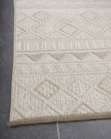 Geometrik Kilim Desenli Modern Koridor Yolluğu - Krem Vizon İskandinav Tarzı image 2