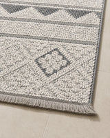 Geometrik Kilme Desenli Modern Koridor Yolluğu - Gri Krem İskandinav Tarzı image 2