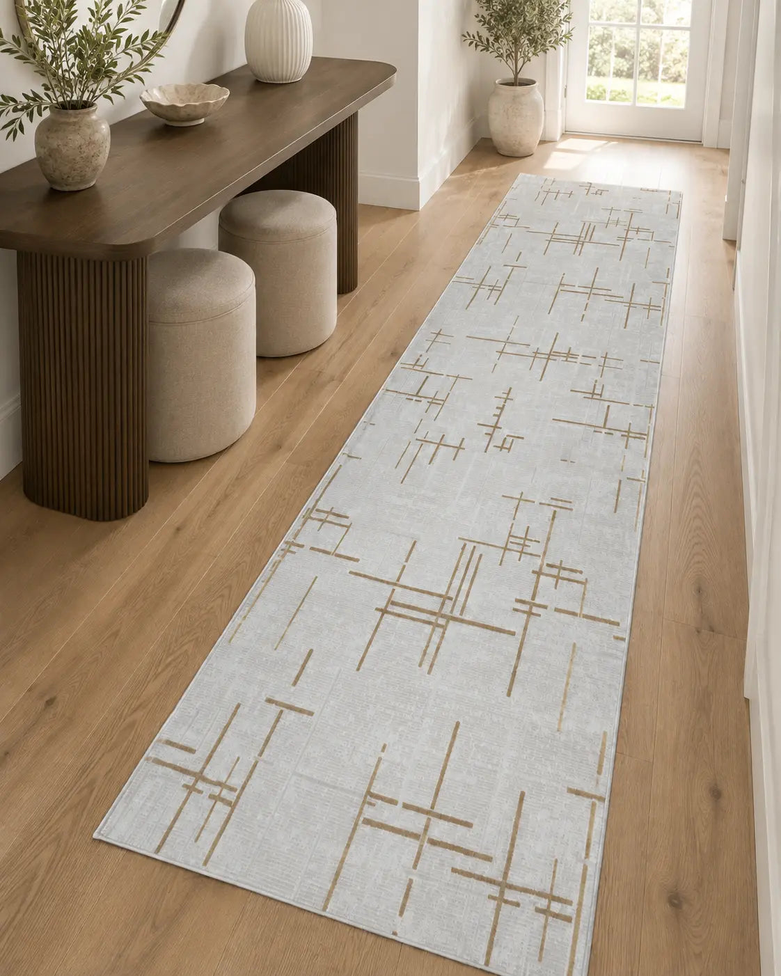 Sevenhill Kesme Yolluk 80 CM Özel Kesim Yolluk Gri Kahve