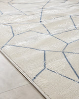 Sevenhill Kesme Yolluk 80 CM Ve 100 CM Özel Kesim Yolluk Krem Mavi