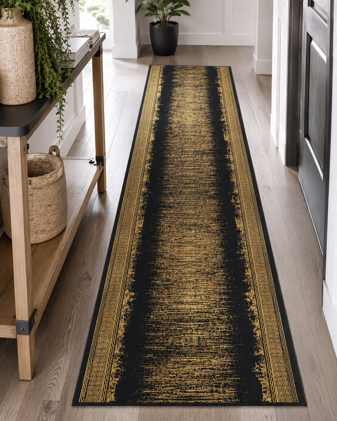 Sevenhill Kesme Yolluk 80 CM Özel Kesim Yolluk Krem Altın Sarı
