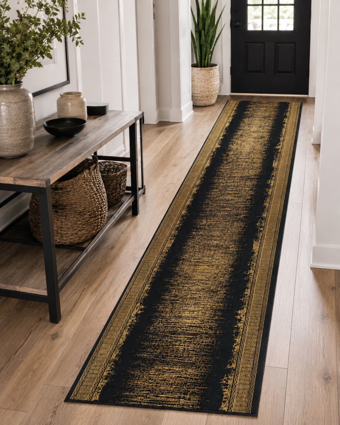 Sevenhill Kesme Yolluk 80 CM Özel Kesim Yolluk Krem Altın Sarı
