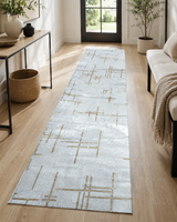 Sevenhill Kesme Yolluk 80 CM Özel Kesim Yolluk Gri Sarı
