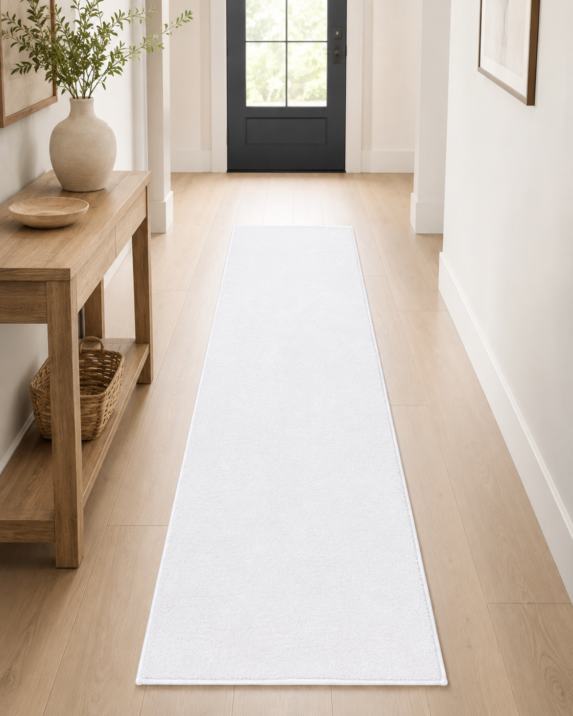 Sevenhill Kesme Yolluk 100 CM Özel Kesim Yolluk Düz Beyaz