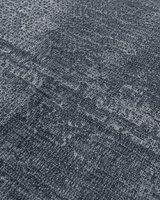 Antrasit Mavi Eskitme Desenli Modern Sisal Dokuma Salon Halısı