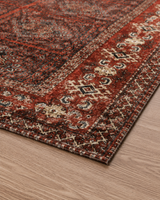Kiremit Bej Klasik Desenli Vintage Sisal Dokuma Salon Halısı