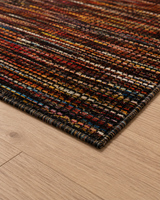 Siyah Turuncu Dokulu Modern Sisal Dokuma Salon Halısı