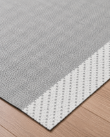 Modern Gri Zeminli Beyaz Çerçeve Desenli Sisal Halı
