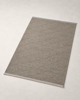 Modern Dokulu Vizon Gri Baklava Desenli Şönil Kilim Halı