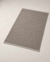Modern Dokulu Vizon Gri Baklava Desenli Şönil Kilim Halı