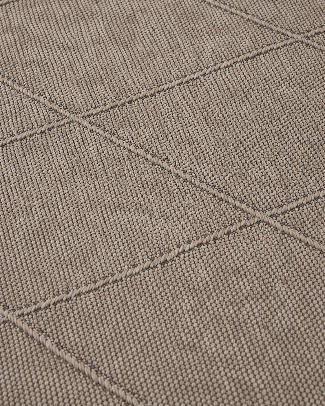 Modern Dokulu Vizon Gri Baklava Desenli Şönil Kilim Halı