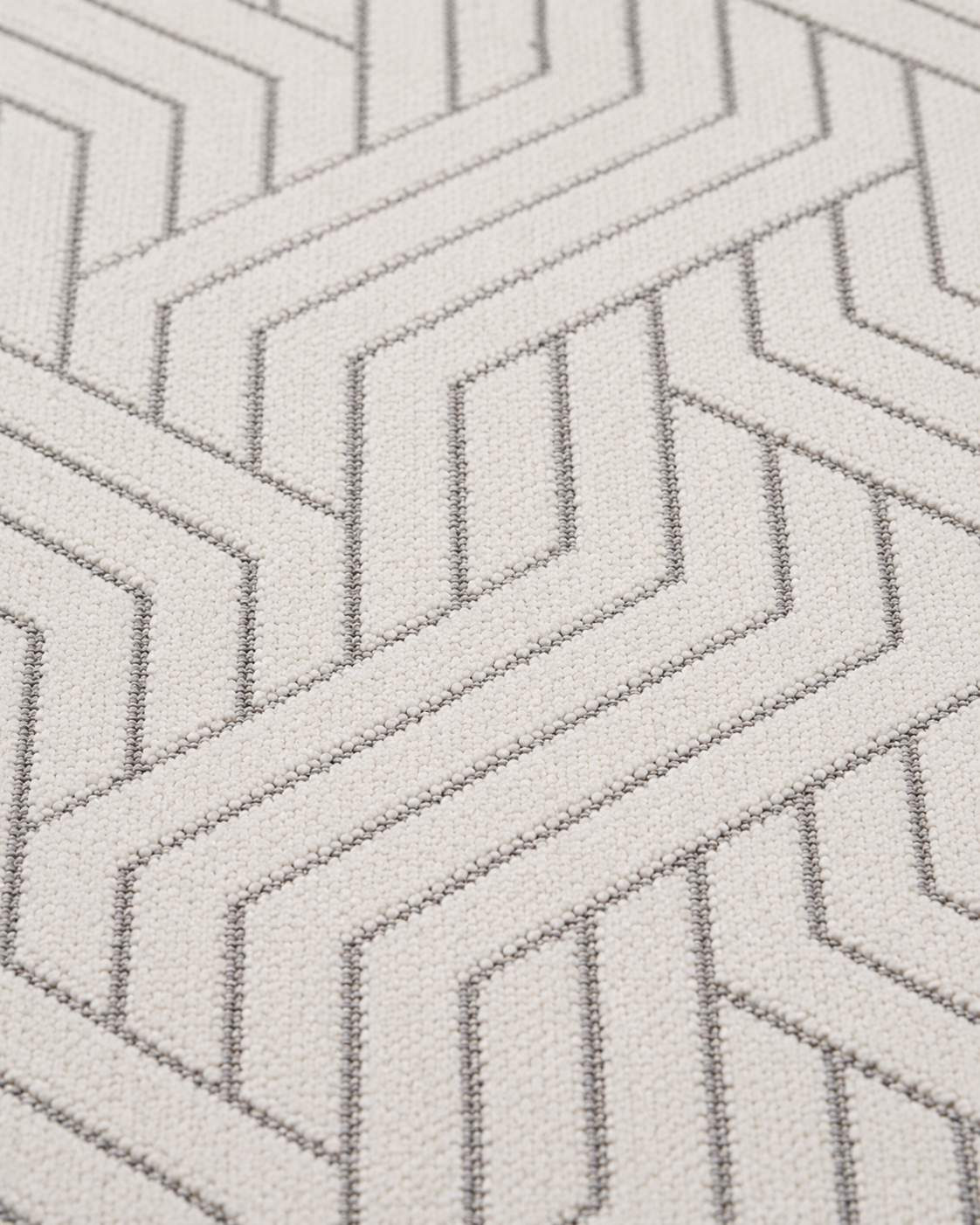 Modern Geometrik Çizgi Desenli Krem Şönil Kilim Halı