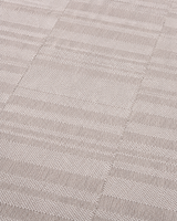 Modern Dokulu Gri Bej Çizgi Desenli Şönil Kilim Halı