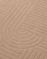 Pudra Bej Kavis Desenli Modern Şönil Kilim Halı
