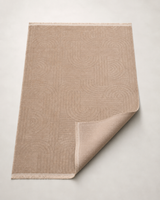 Pudra Bej Kavis Desenli Modern Şönil Kilim Halı