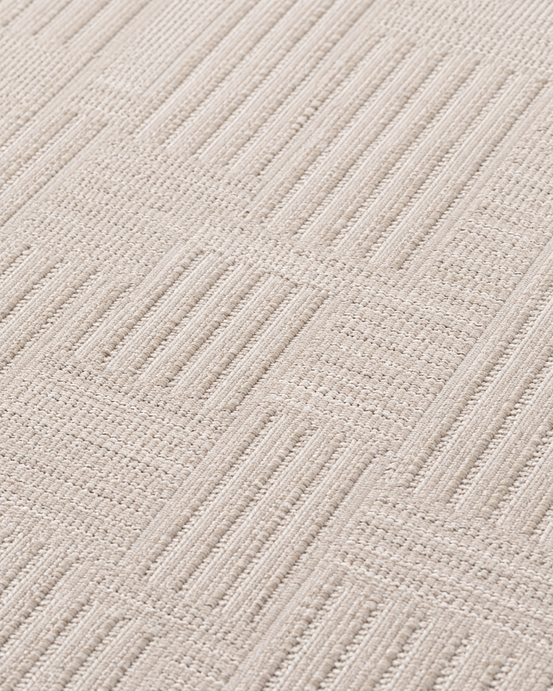 Modern Geometrik Desenli Şönil Kilim - Krem / Bej
