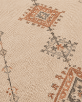 Otantik Geometrik Motifli Oturma Odası Halısı - Krem Bej Taba Tonlarında image 4
