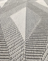 Geometrik Baklava Desenli Modern Koridor Yolluğu - Gri Beyaz İskandinav Tarzı image 3