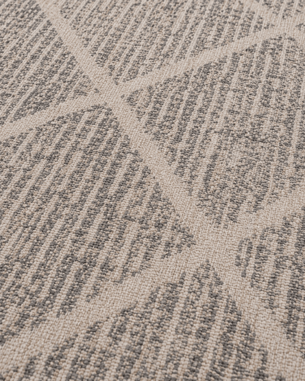 Krem Gri Geometrik Modern Halı - Yakın Çekim Dokusu ve Köşe Detayı image 4