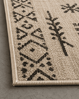 Etnik Kilim Desenli Koridor Yolluğu - Hasır Bej Jüt Görünümlü Halı image 3
