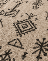 Etnik Kilim Desenli Koridor Yolluğu - Hasır Bej Jüt Görünümlü Halı image 4