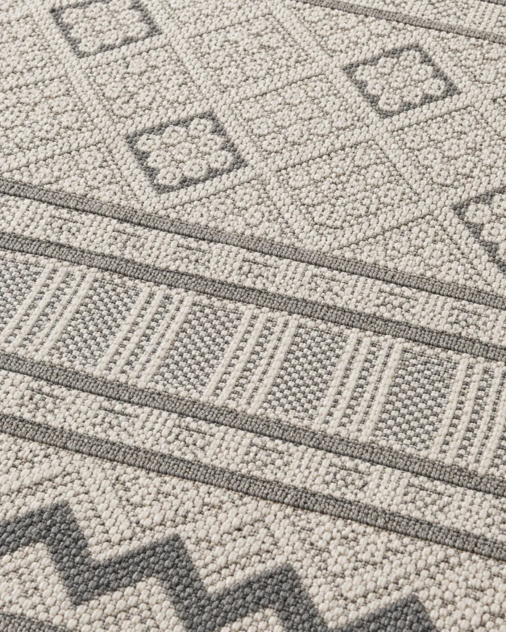 Geometrik Kilme Desenli Modern Koridor Yolluğu - Gri Krem İskandinav Tarzı image 3