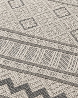 Geometrik Kilme Desenli Modern Koridor Yolluğu - Gri Krem İskandinav Tarzı image 3