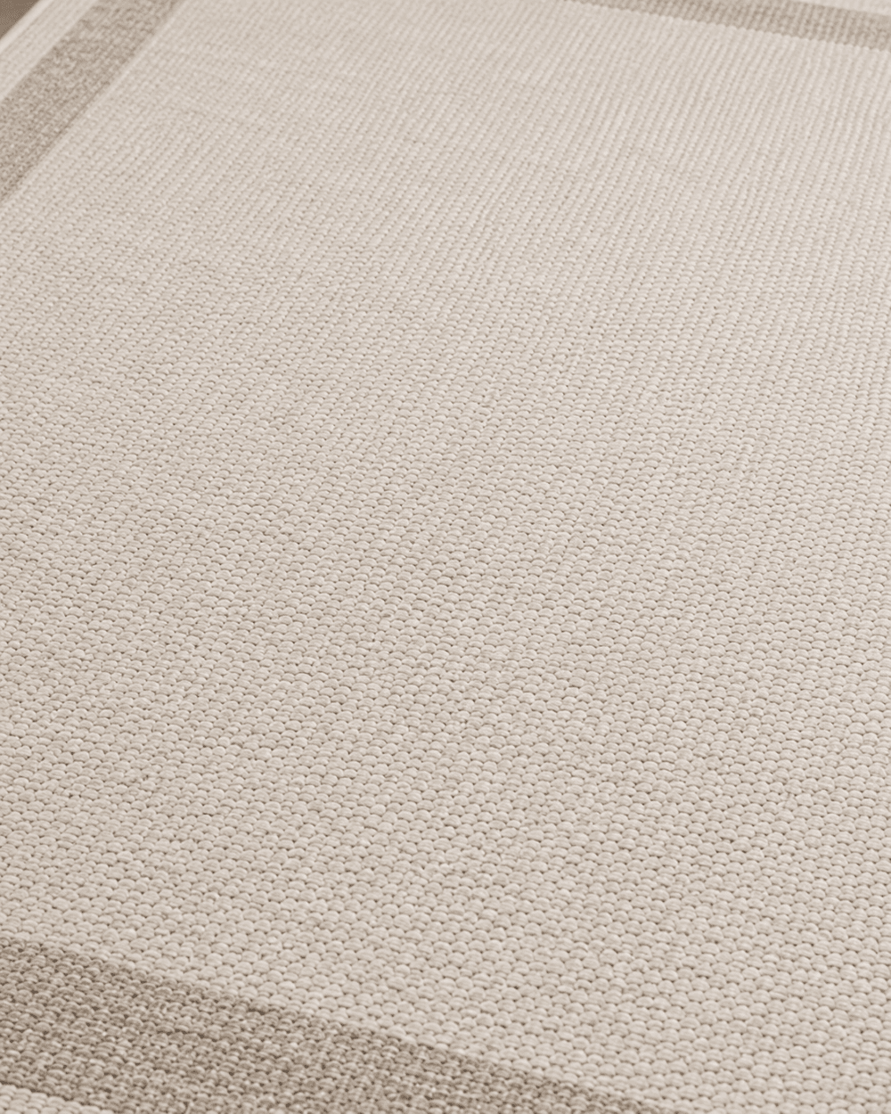 Minimalist Düz Renk Oturma Odası Halısı - Bej Tonlu Çift Çerçeveli Lüks Halı image 1