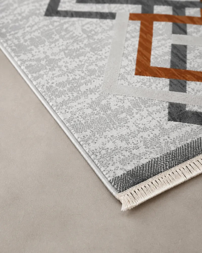 Sisal Nova – Modern Geometrik Halı Siyah Beyaz