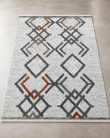 Sisal Nova – Modern Geometrik Halı Siyah Beyaz